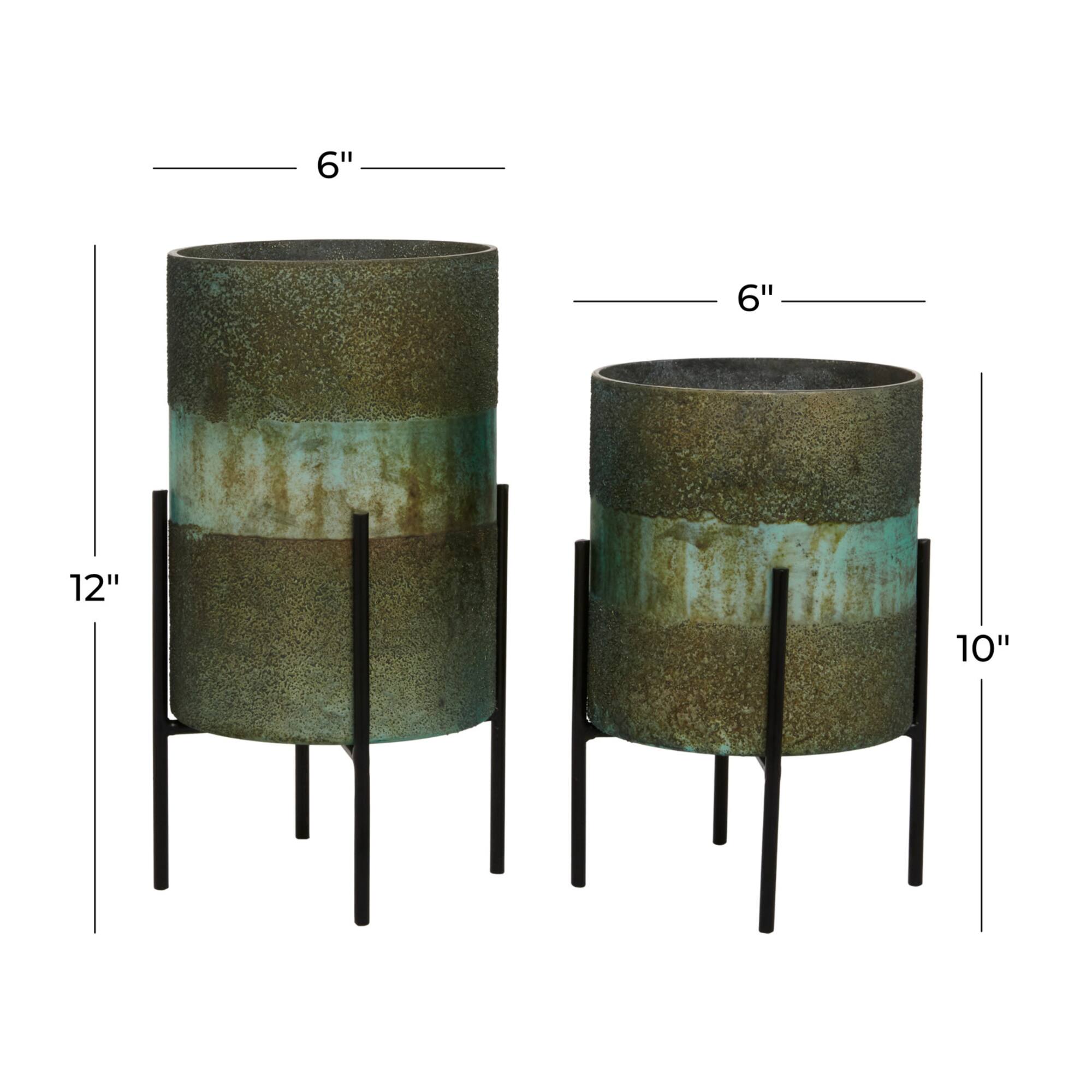 Glass Contemporary Candle Holder Set